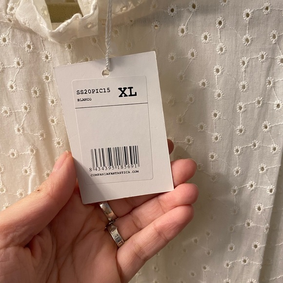 Compania Fantastica white eyelet dress NWT - size XL - Picture 6 of 8